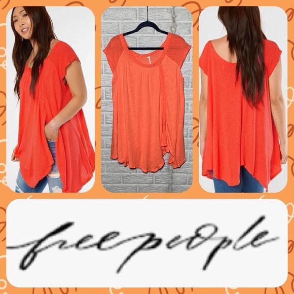 ⭐️NWT MSRP $58 Free People Keep it Casual Tee Women's Size Small - Picture 1 of 7